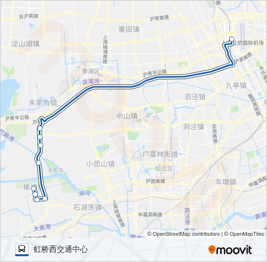 虹练定班线 Bus Line Map