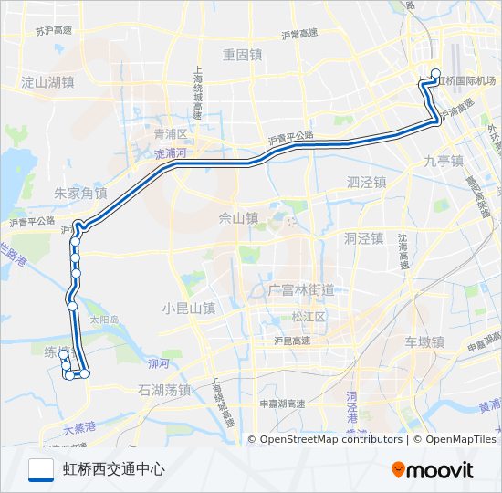 虹练定班线 bus Line Map