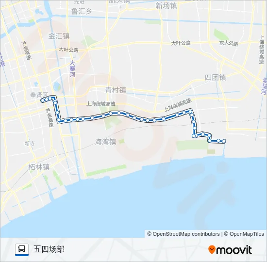 公交西五B线路的线路图