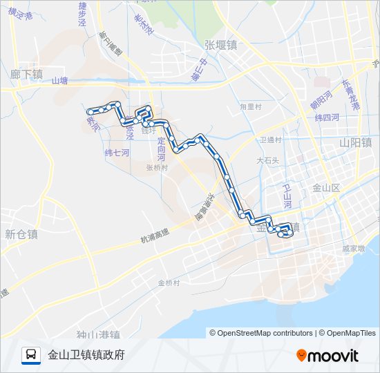 金山卫1路 bus Line Map