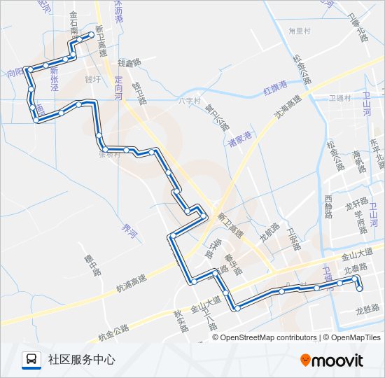 金山卫2路 bus Line Map