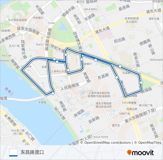 金融城2路 bus Line Map