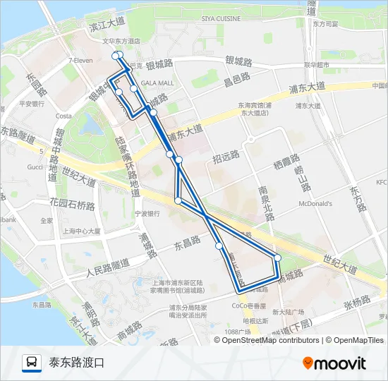 公交金融城3路的线路图