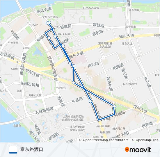 金融城3路 bus Line Map