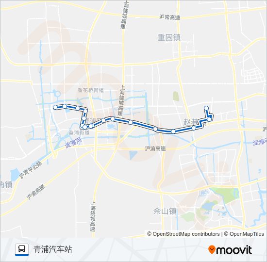 公交青徐区间路的线路图