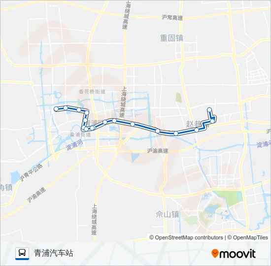 青徐线区间 Bus Line Map