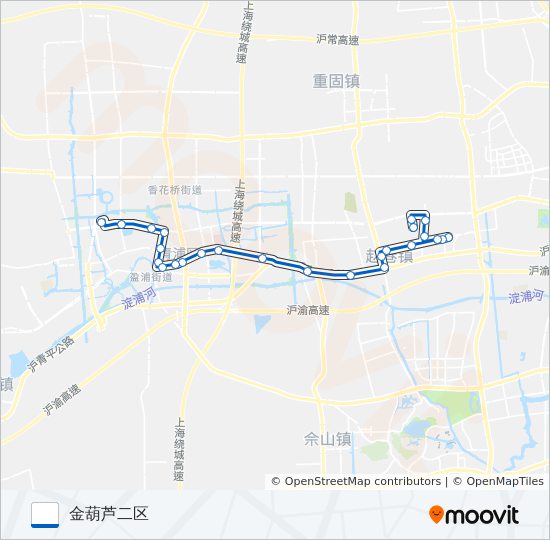 公交青徐区间路的线路图
