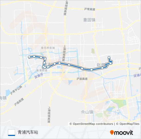 公交青徐区间路的线路图