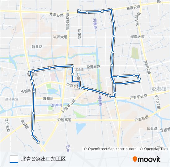 青浦12路 bus Line Map