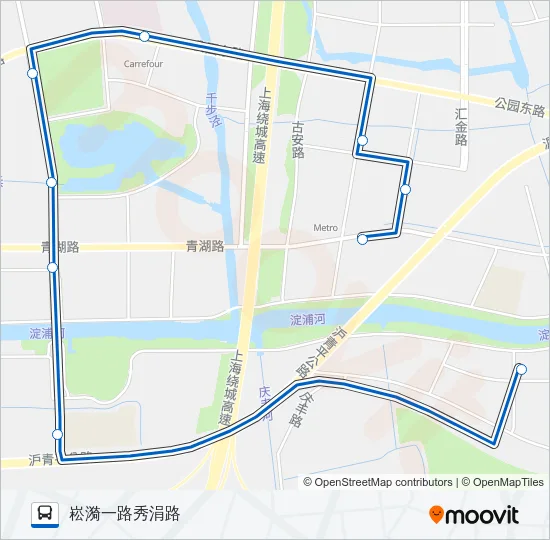 青浦14路 Bus Line Map