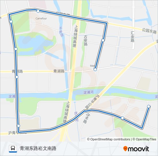 青浦14路 Bus Line Map