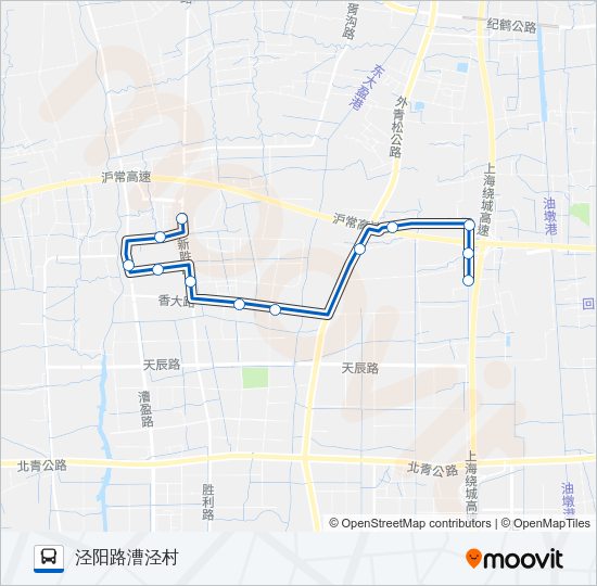 公交香花桥2路的线路图
