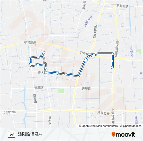 公交香花桥2路的线路图