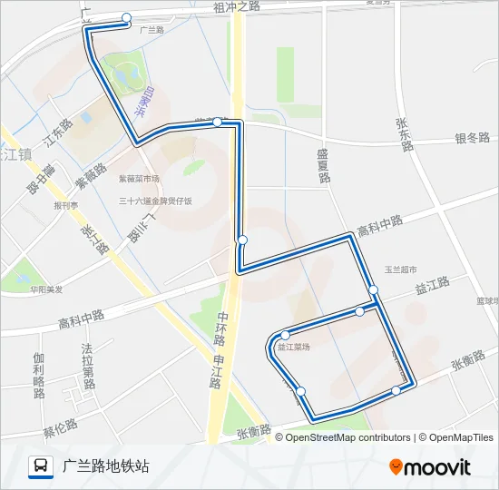 公交609区间路的线路图