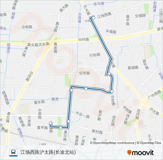 公交762区间路的线路图