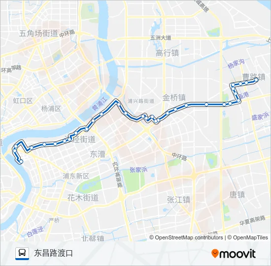 993路区间 Bus Line Map