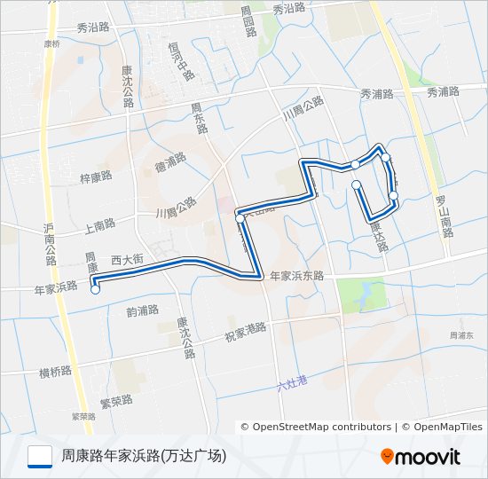 周康8路区间 bus Line Map