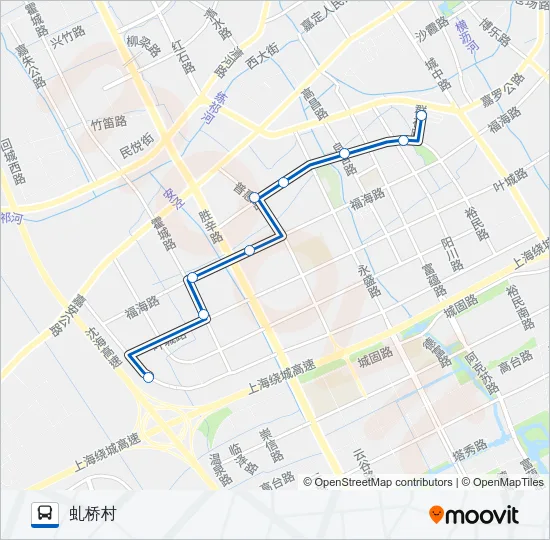 公交嘉定2区间路的线路图