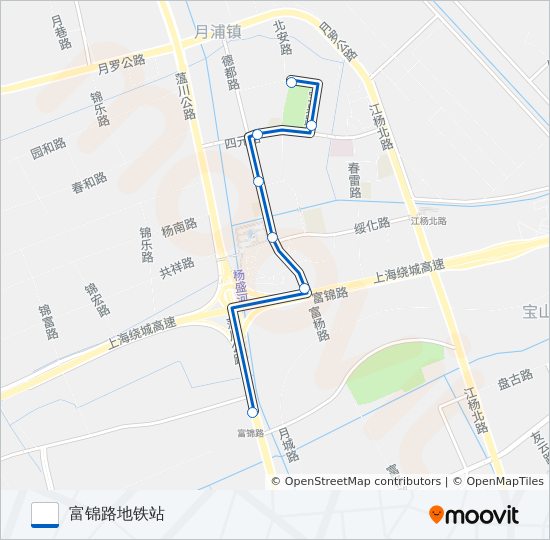 公交富锦社区1路的线路图