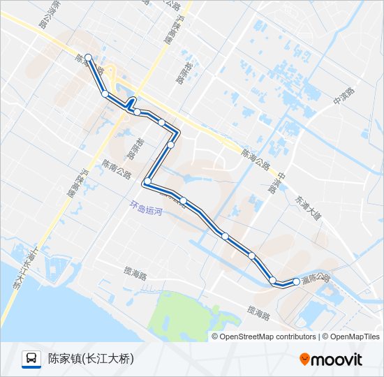 崇明东滩2路 Bus Line Map