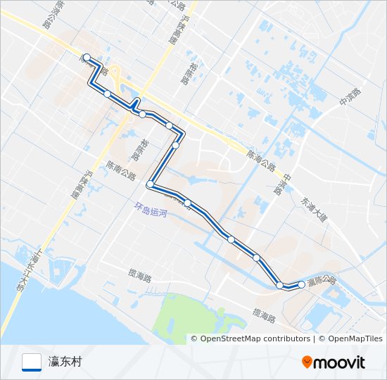 崇明东滩2路 bus Line Map