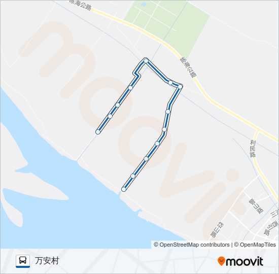 公交崇明乡村4路的线路图