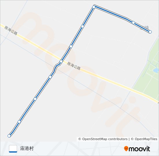 崇明乡村5路 bus Line Map