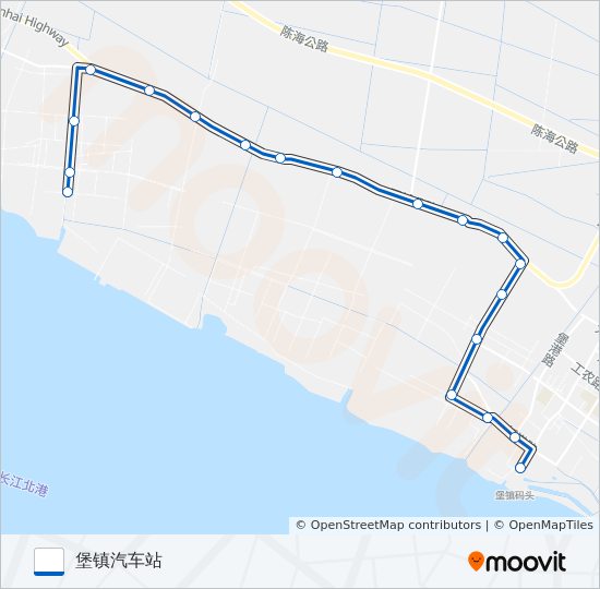 崇明乡村9路 bus Line Map