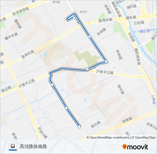 公交徐泾4东段路的线路图