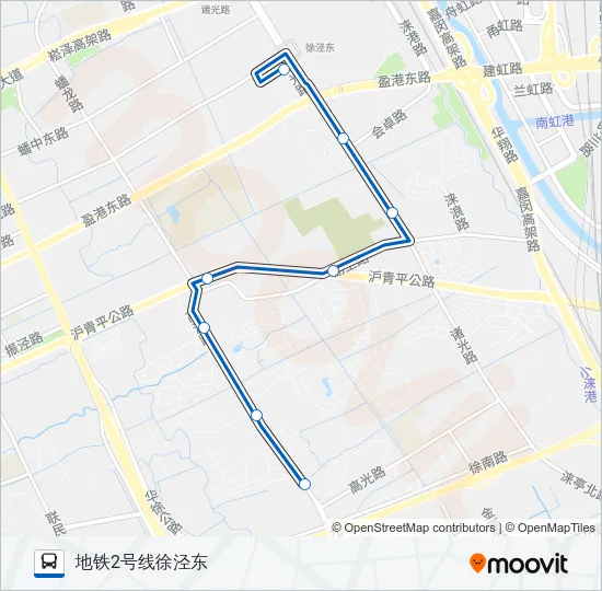 徐泾4路东段 Bus Line Map