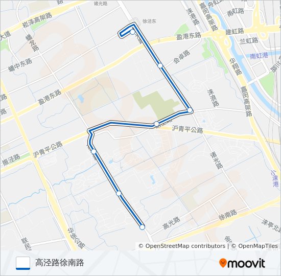 徐泾4路东段 bus Line Map