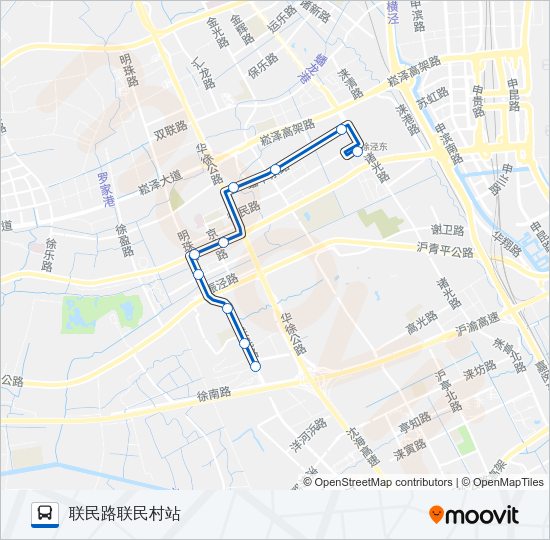 公交徐泾4西段路的线路图