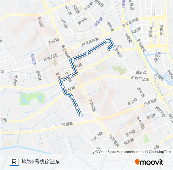 徐泾4路西段 Bus Line Map