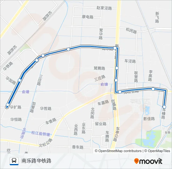 公交松江103路的线路图