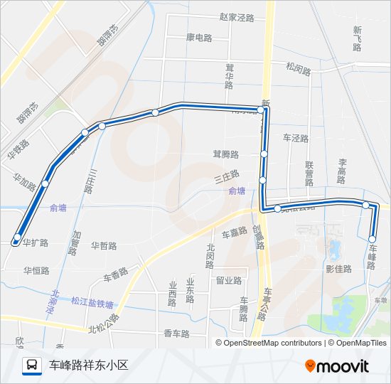 公交松江103路的线路图