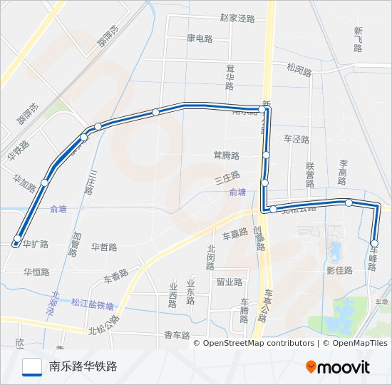 公交松江103路的线路图