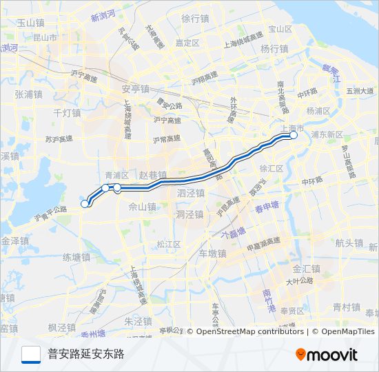 沪朱高速快线 bus Line Map