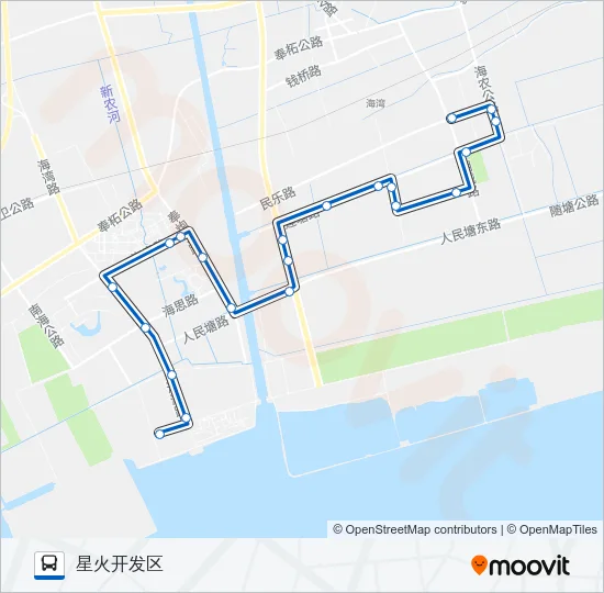 公交海湾1区间路的线路图