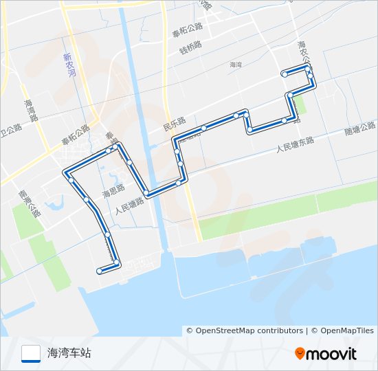 海湾1线区间 bus Line Map