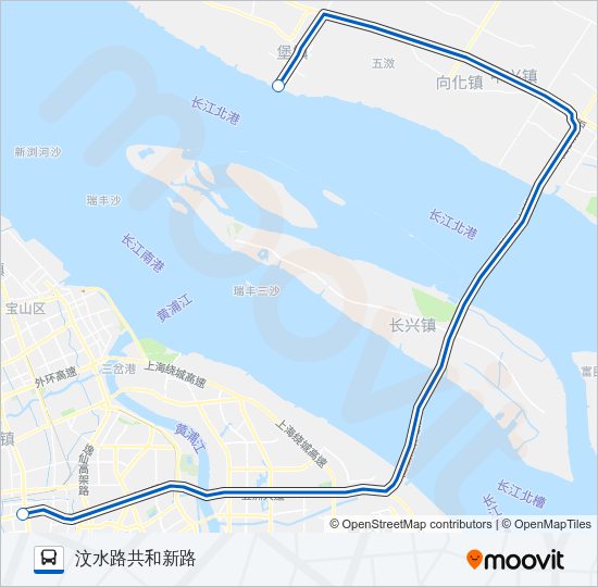 公交申崇三区间路的线路图