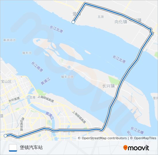 申崇三线区间 bus Line Map