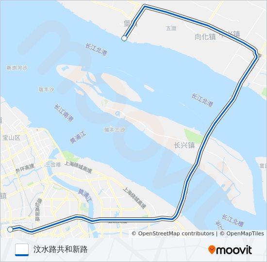申崇三线区间 bus Line Map