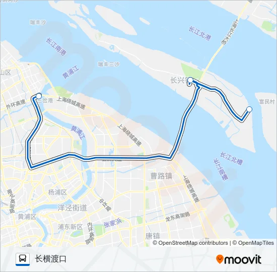 公交申崇五班车路的线路图