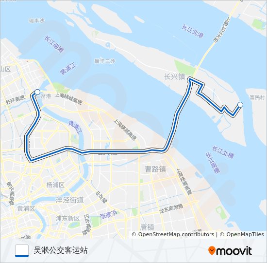 申崇五线班车 bus Line Map