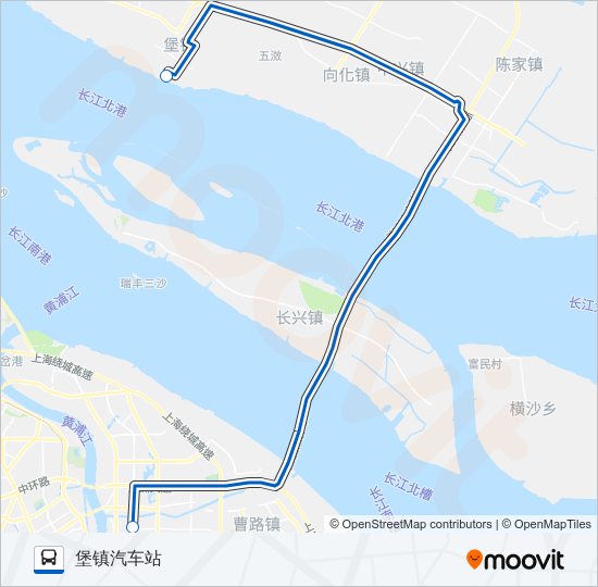 公交申崇六B线路的线路图