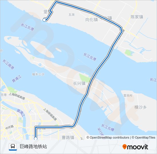 申崇六线B线 Bus Line Map