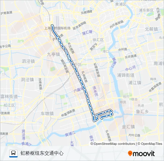 虹桥枢纽4路 Bus Line Map
