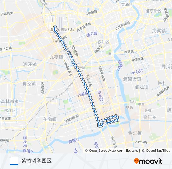 虹桥枢纽4路 bus Line Map