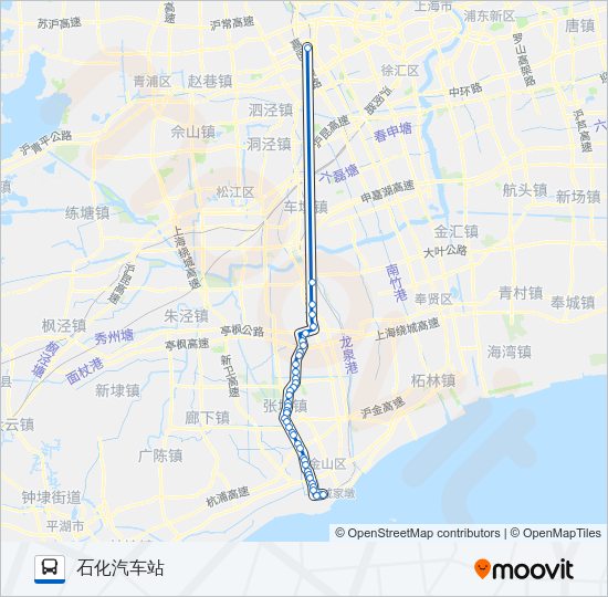 虹桥枢纽7路 Bus Line Map