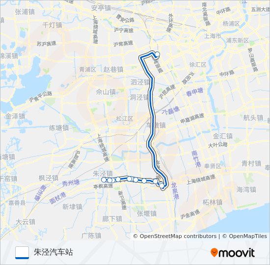 虹桥枢纽8路 bus Line Map